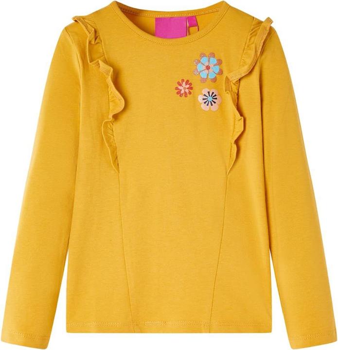 Produktbild VidaXL Kinder-Langarmshirt Dunkelocker 104,Material: 95 (104)