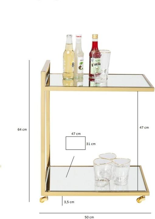 Immagine prodotto Kare Design Carrello di classe in oro
