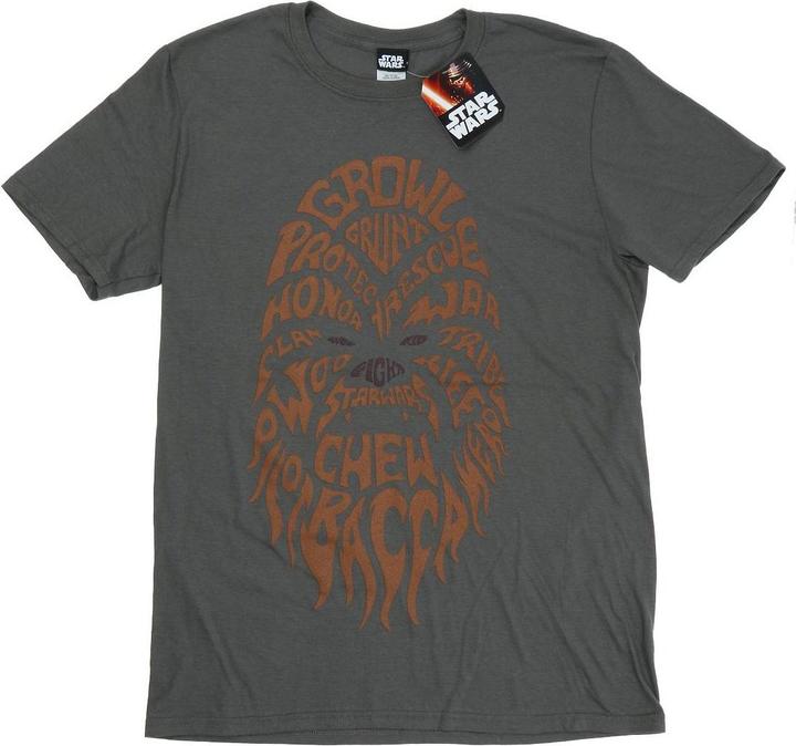 Star Wars Chewbacca Text Head TShirt