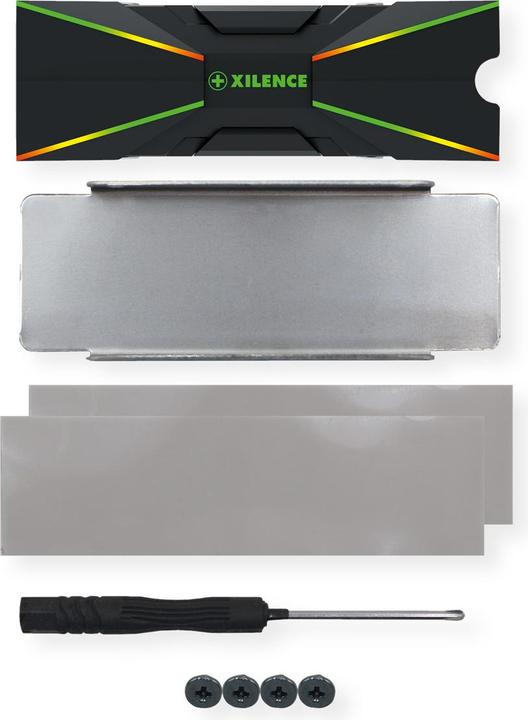 Actual product image Xilence M2SSD.B.ARGB Memory Module Cooler Black 1 piece(s)
