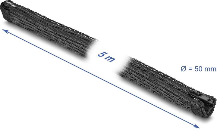 Image du produit Delock Gaine tressée avec fermeture à glissière (Enrouleur de câble)