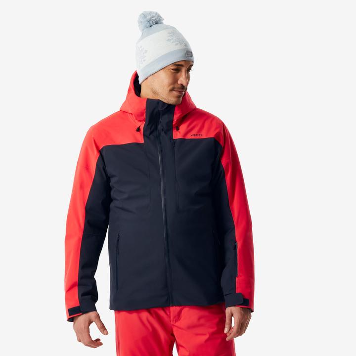 Image du produit Wedze Veste de ski homme chaude et imperméable - 500 bleu marine/rouge (M)