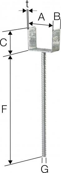 Produktbild Simpson Sst Simpson PPU Pfostenträger (Stützenfuss) 80x60 mm Pfostenschuh feuerverzinkt (Stützenfuss, 1 Stk.)