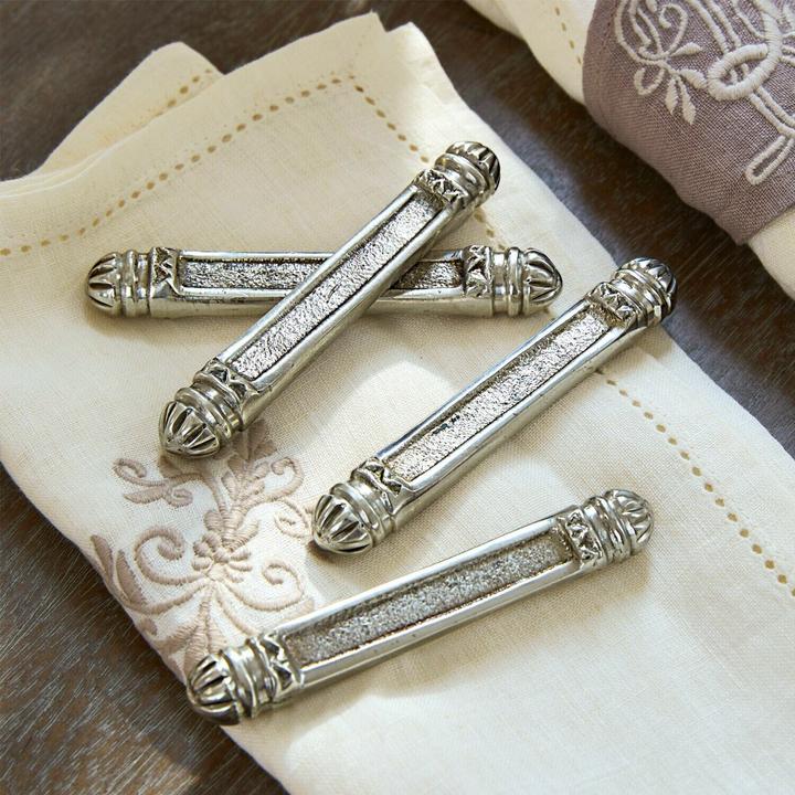Actual product image Loberon Knife bench set of 4 Lafox antique silver
