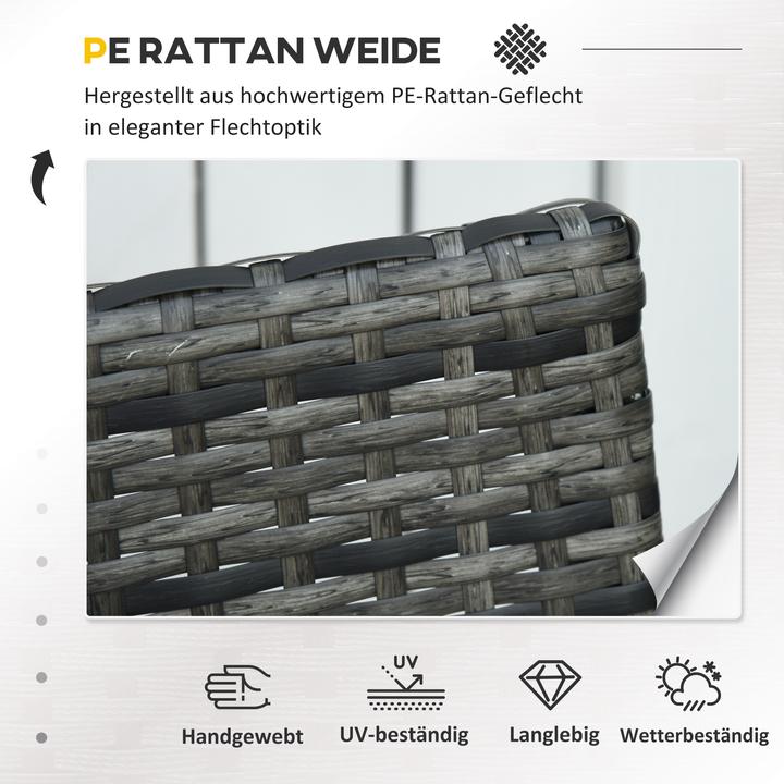 Immagine prodotto Outsunny Gruppo di sedute in polyrattan come set da 5 pezzi
