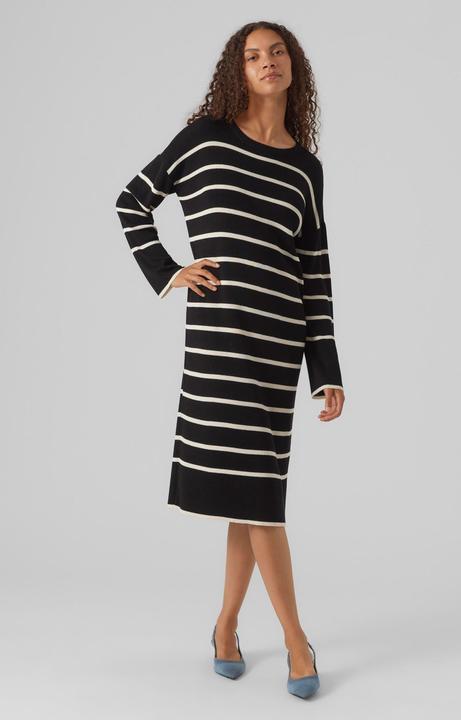 Actual product image Vero Moda Loose fit Round neck Ribbed cuffs Drop shoulder Midi dress Knitted dress (XS)