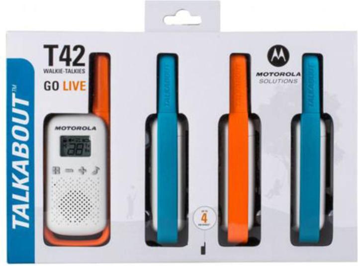 Productafbeelding Motorola TALKABOUT T42 twee-weg radio 16 kanalen Blauw Oranje Wit (4 km)