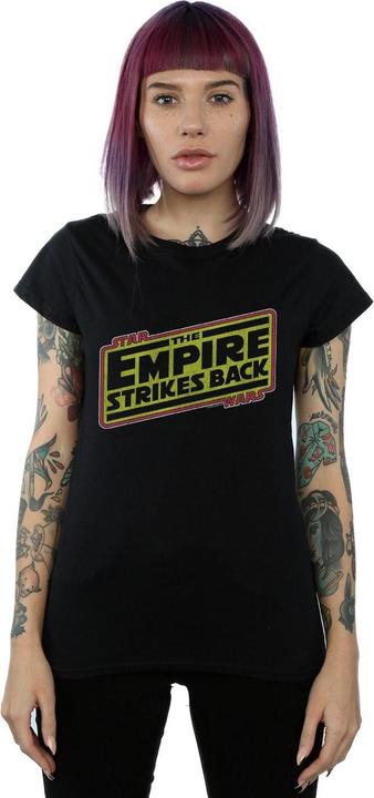 Actual product image Star Wars Womens/Ladies The Empire Strikes Back Logo Cotton T-Shirt (S)