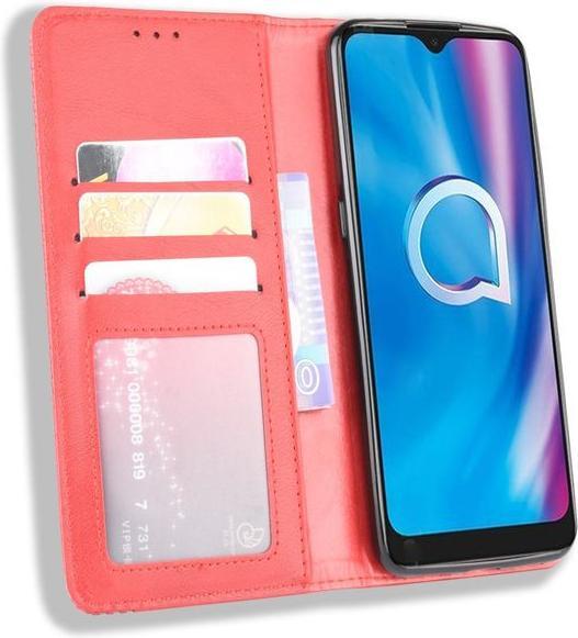 Produktbild MU Classic Retro Leder Bookcover Series (Alcatel 1S (2020), Alcatel 3X (2020))