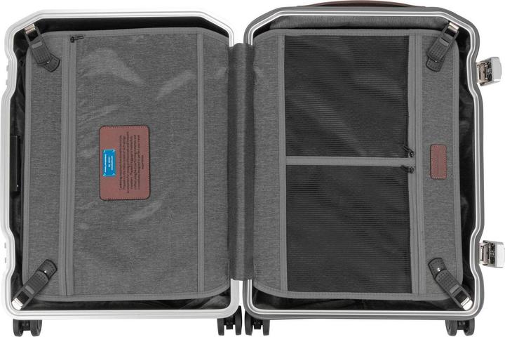 Produktbild Piquadro PQ-Light - Fast-Check Handgepäck Hartschalentrolley Schwarz/Leder (37 l, Handgepäck (bis 50l))