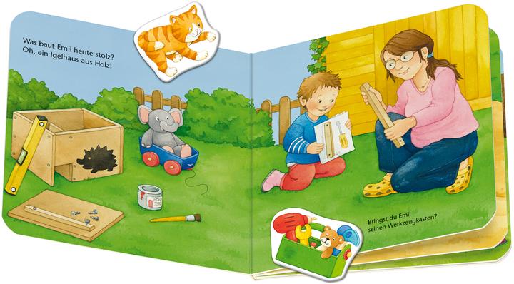 Image du produit Ravensburger les ministeps : Mon premier livre magnétique : Qui construit quoi? Chez moi (Allemand)