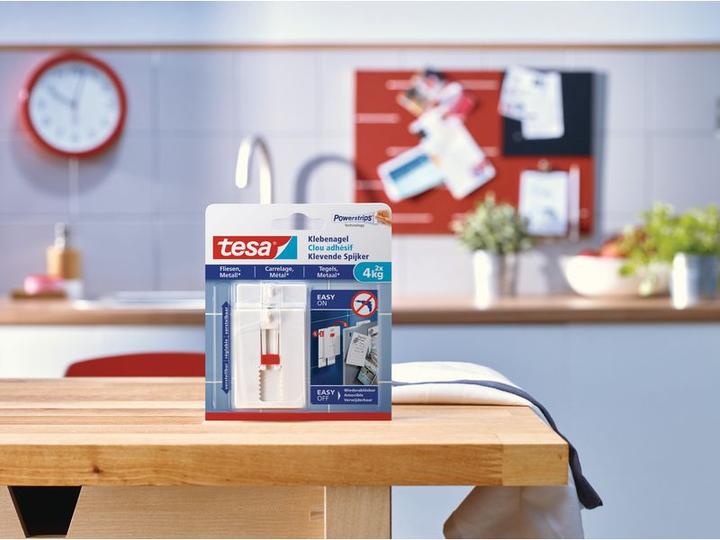 Actual product image tesa Adhesive nail for tiles & metal, height-adjustable