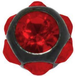 Produktbild Bijouteria 1.2mm Piercing-Kugel (Chirurgenstahl 316L, PVD Beschichtung (schwarz), Premium Kristall)