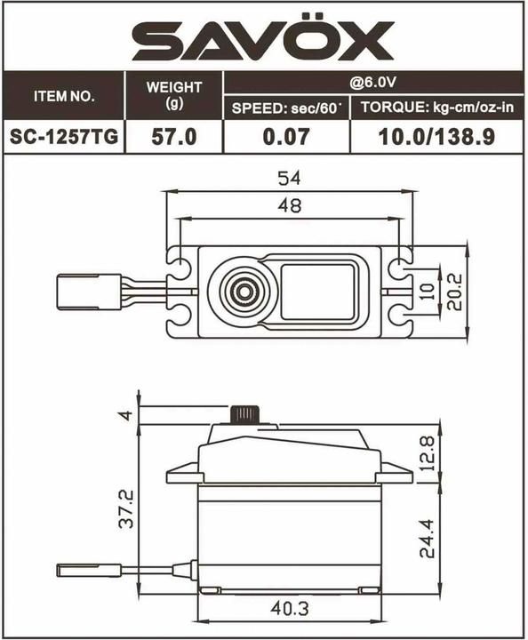 Produktbild Savöx Standard-Servo SC-1257TG Digit