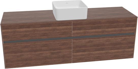 Actual product image Villeroy & Boch Collaro washbasin cabinet 1600x548x500 mm, 4 drawers, for washbasin in the midd (167 x 62 x 57 cm)