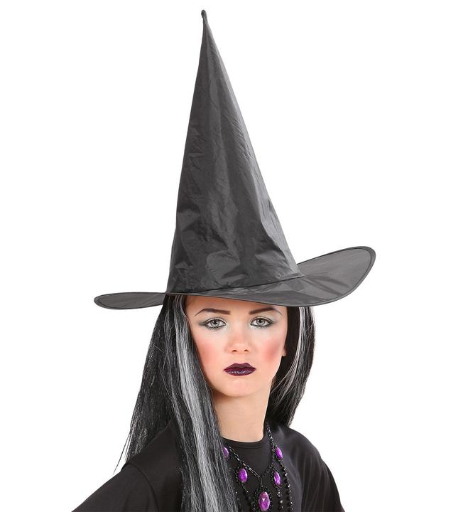 Actual product image Magni Widmann 2859W - Witch hat for children, black, magician, wizard, accessory, carnival, hall