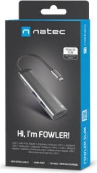 Produktbild Genesis NATEC Multiport Fowler Slim USB-C (USB-C, 2 Ports)