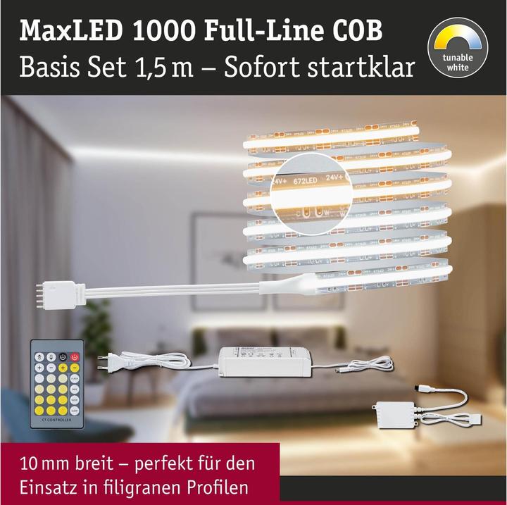 Image du produit Paulmann MaxLED 1000 Full-Line COB Stripe Set (Blanc, 150 cm, Intérieur)