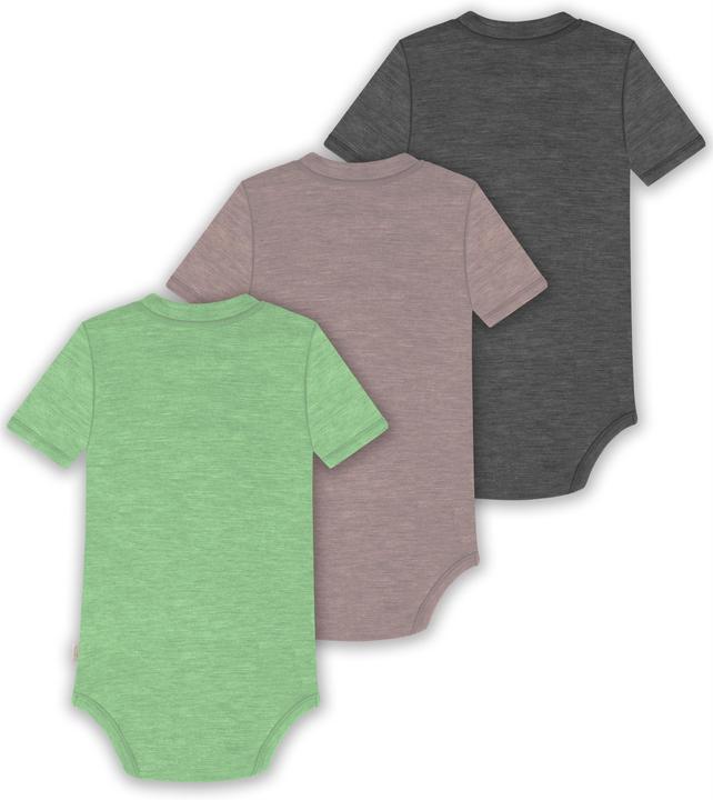Actual product image Normani Set of 3 baby merino short-sleeved body "Tihoi" - 9323 (62)