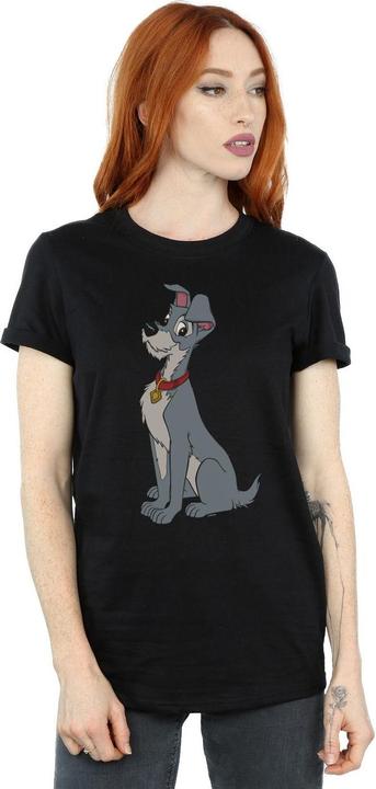 Actual product image Disney Womens/Ladies Lady And The Tramp Spaghetti Heart Cotton Boyfriend T-Shirt (4XL)