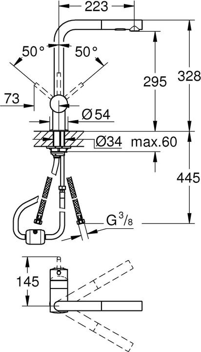 Actual product image Grohe Minta single lever sink faucet