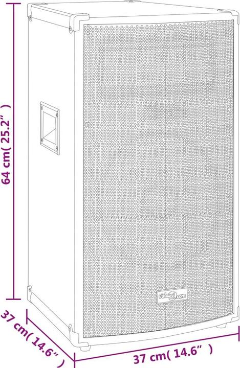 Produktbild Diverse Hardware Professioneller HiFi-/Bühnen-Lautsprecher Passiv 1000 W Schwarz (Passiv, 1x 1000 W)