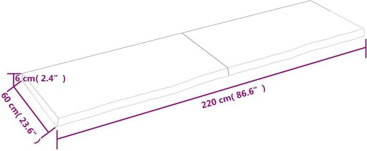 Produktbild VidaXL Saba (220 x 60 x 6 cm)