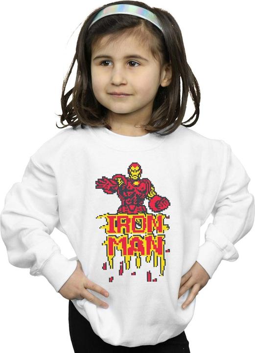 Actual product image Girls Iron Man Pixelated Sweatshirt (140, 146)