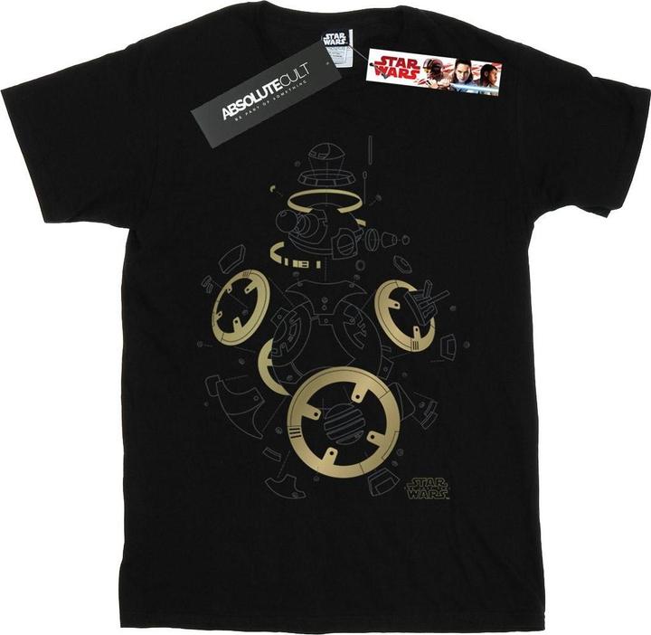 Actual product image Star Wars Womens/Ladies The Last Jedi BB-8 Deconstructed Cotton Boyfriend T-Shirt (3XL)