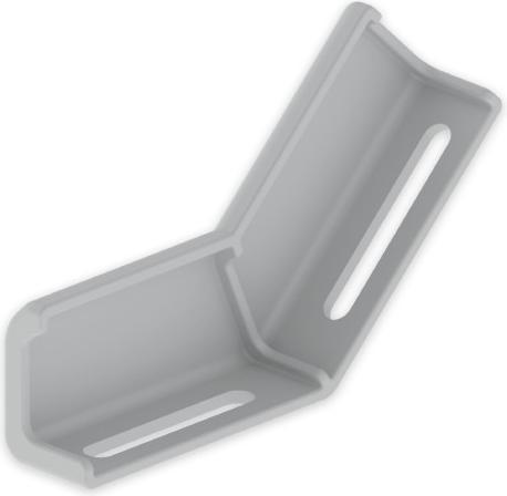 Actual product image Unex Angle connector, rising, light grey 66843 Angle connector version, screw connection type (15.20 cm)
