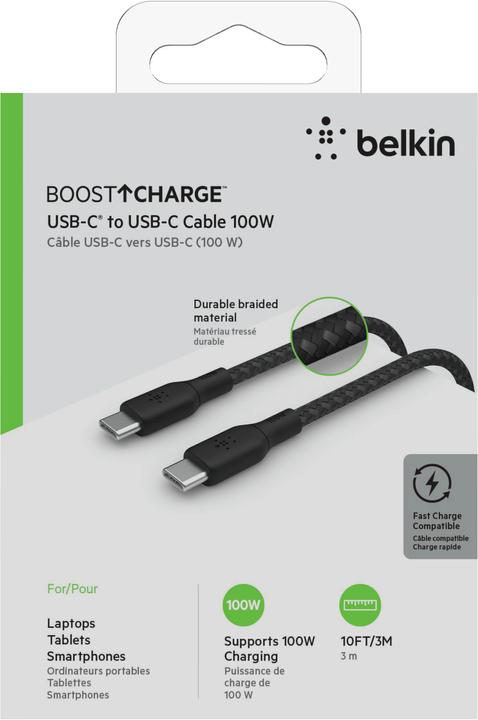 Image du produit Belkin USB C — USB C (3 m, USB 2.0)