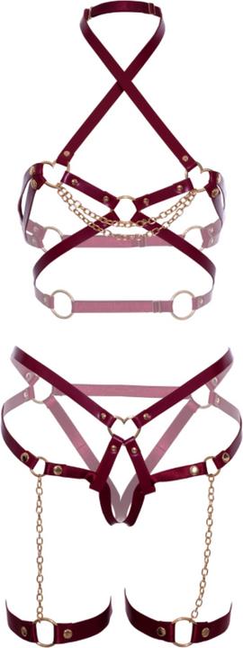Actual product image Leg Avenue Vegan Harness - Red (M)