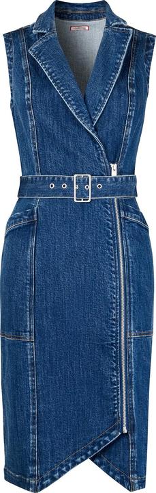 Joe Browns Asymmetric Zip Belted Sleeveless Denim Dress