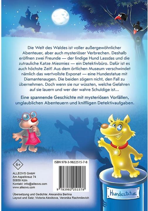 Produktbild Alleovs Pfoten Hoch. Lustige Detektivgeschichten für Kinder (Deutsch)
