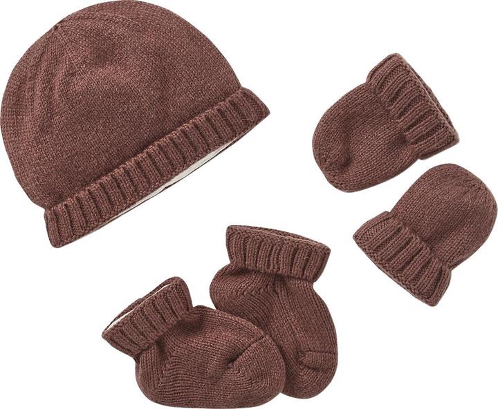 Produktbild Vertbaudet Baby-Set aus Strick: Mütze, Fäustlinge & Schühchen