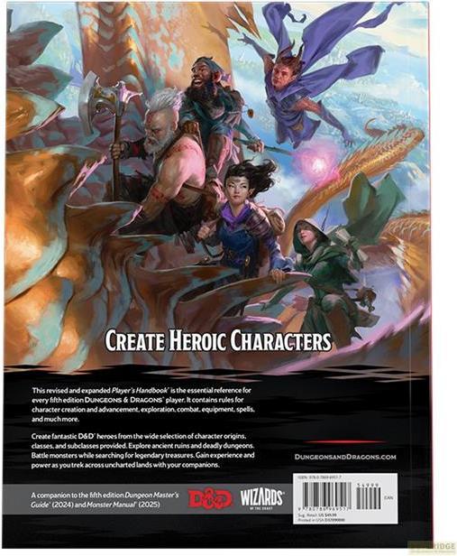 Produktbild Wizards of the Coast Buch - Rollenspiel - Dungeons & Dragons - Spielerhandbuch 2025 (Englisch)