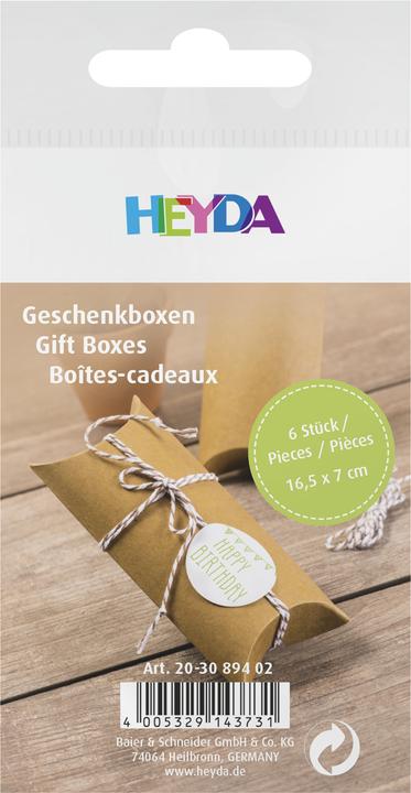 Produktbild Heyda Geschenkschachtel 70 x 105 mm 6 Stück, Nature (Geschenkbox, 6 x)