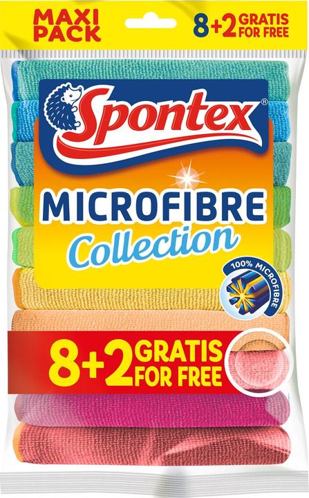 Produktbild Spontex Microfaser Set 8+2Gra 19780028 (10 Stk.)