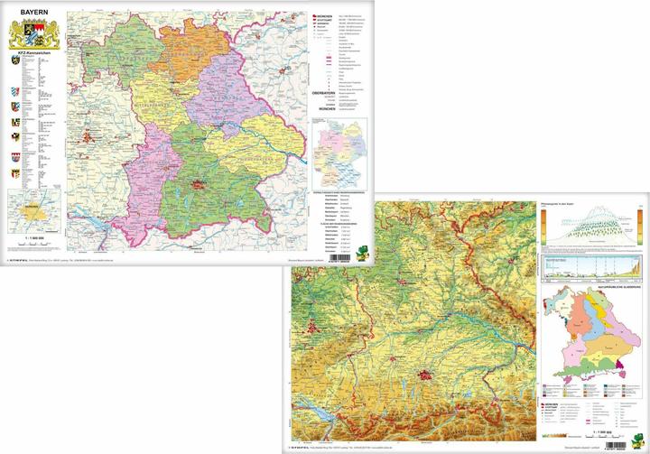 Image du produit Bayern politisch/physisch. DUO-Schreibunterlage klein