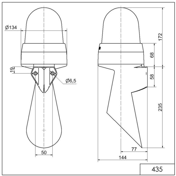 Actual product image Werma Red LED 3x Beacon/Horn 115/230V