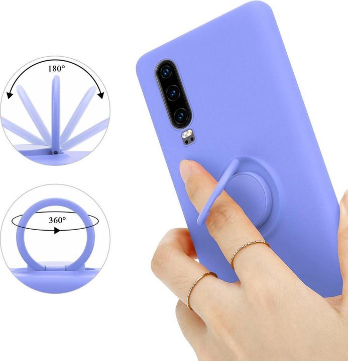 Productafbeelding Cadorabo TPU Vloeibare Ring Silicone Hoesje (Huawei P30)