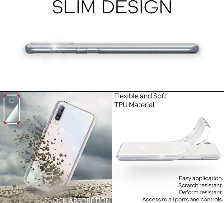 Actual product image Nalia Glitter cover (Samsung Galaxy A50)