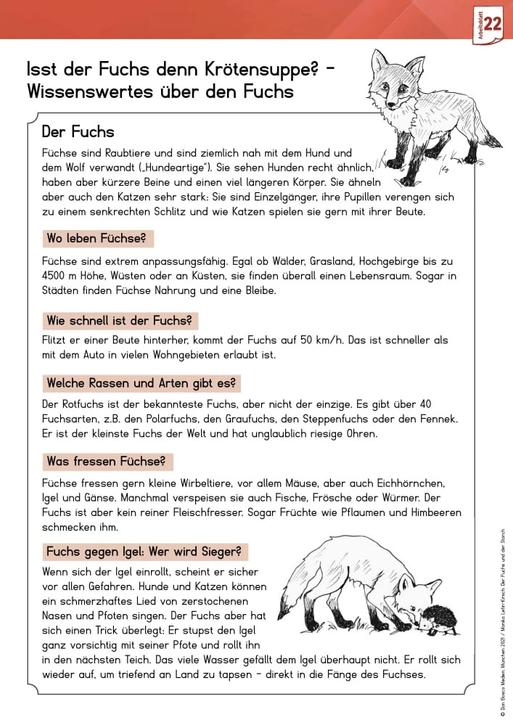 Immagine prodotto Arbeitsmaterial Grundschule. Fabeln für den Deutschunterricht: Der Fuchs und der Storch (Tedesco, Monika Lefin-Kirsch, 2021)