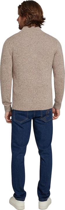 Actual product image Raging Bull Mens Flecked Chunky Knit Quarter Zip Jumper (3XL)