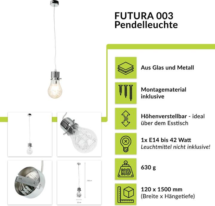 Produktbild Wofi Pendelleuchte Futura (E14)