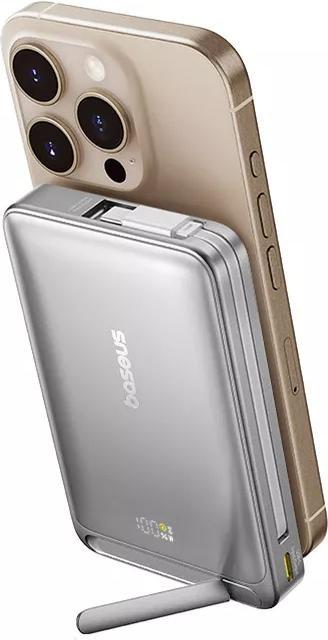 Produktbild Baseus Nomos Qi2 magnetic powerbank, USB-C 10000mAh 45W (gray) (10000 mAh, 45 W)