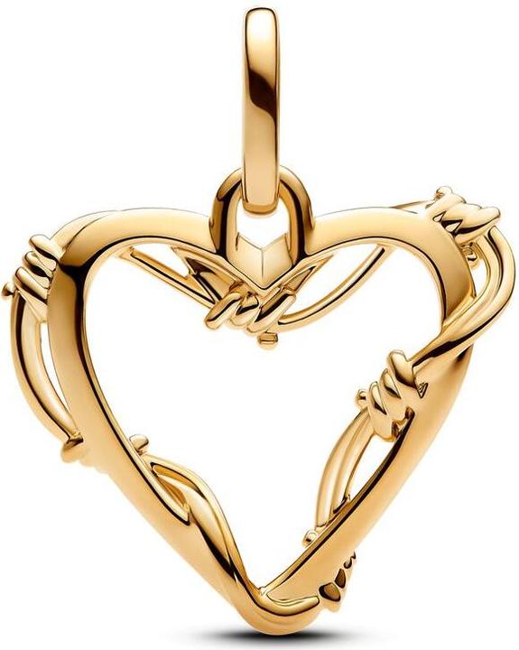 Image du produit Pandora Medallions Wire Heart dangle Charm (14K plaqué or)