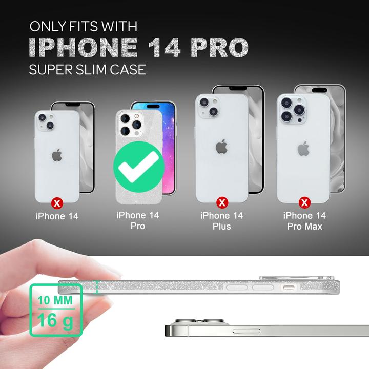 Produktbild Nalia Glitzer Hülle (Apple iPhone 14 Pro)