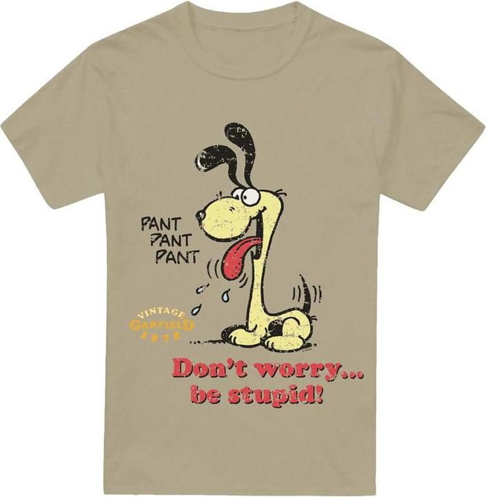 Actual product image Garfield Mens Don't Worry Be Stupid T-Shirt (L)