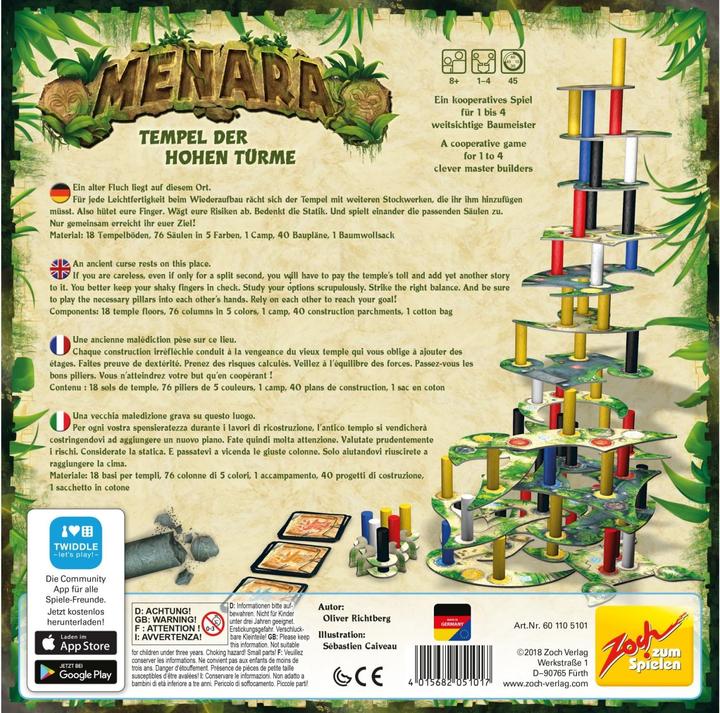 Actual product image Zoch Menara (German, French, Italian, English)